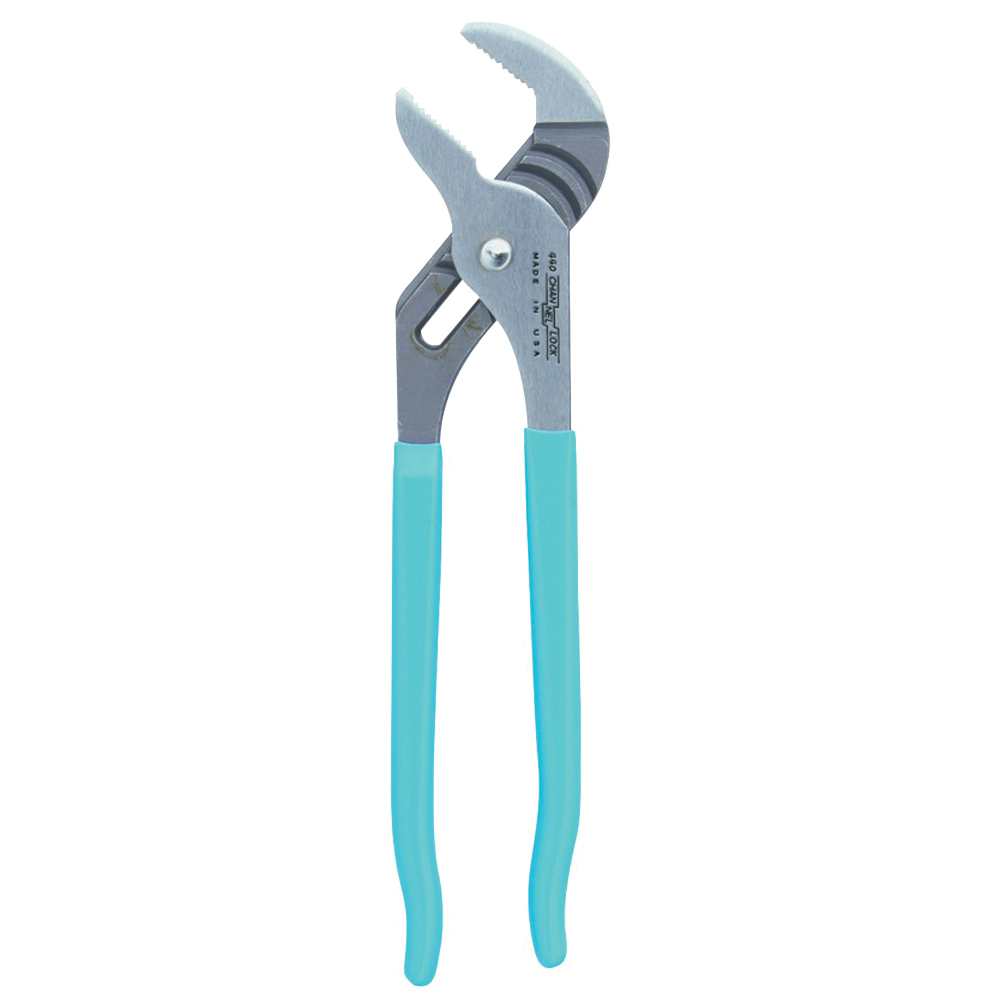 CHANNELLOCK 440 Tongue and Groove Plier, 12 in OAL, 2-1/4 in Jaw Opening, Blue Handle, Cushion-Grip Handle - 1