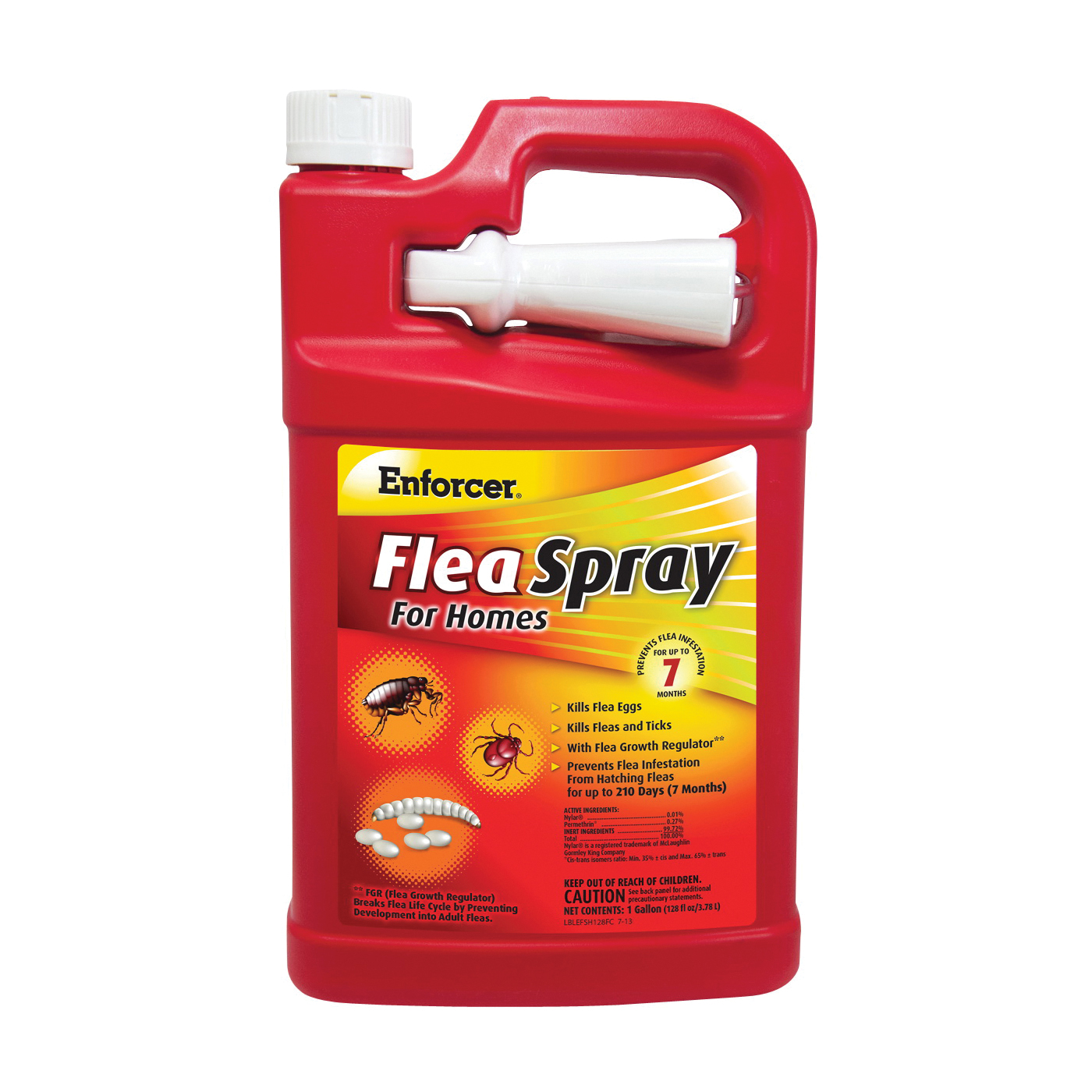 EFSH128 Tick and Flea Killer, Liquid, Spray Application, 128 oz Bottle