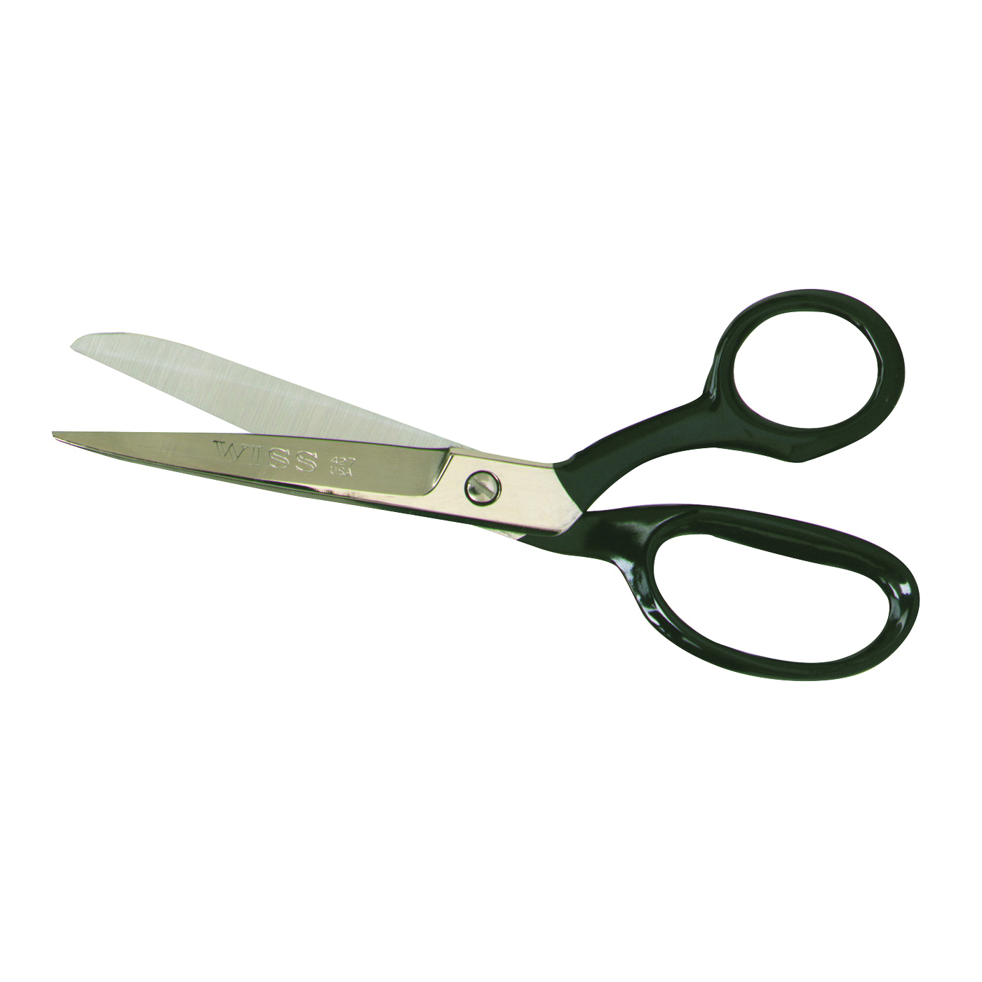 427N Industrial Scissor, 7-1/8 in OAL, 2-3/4 in L Cut, Nickel Blade, Bent Handle, Black Handle