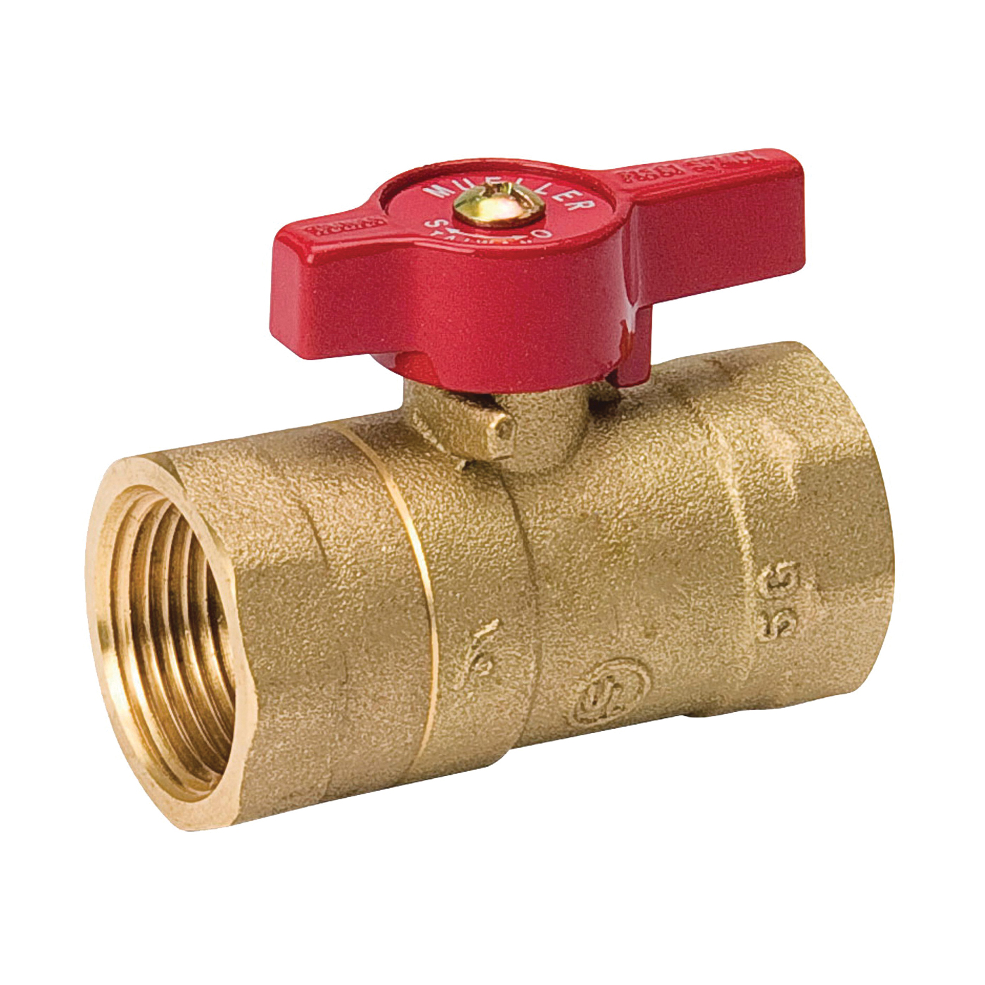 B & K ProLine Series 110-223HC Gas Ball Valve, 1/2 in Connection, FPT, 200 psi Pressure, Manual Actuator, Brass Body - 1