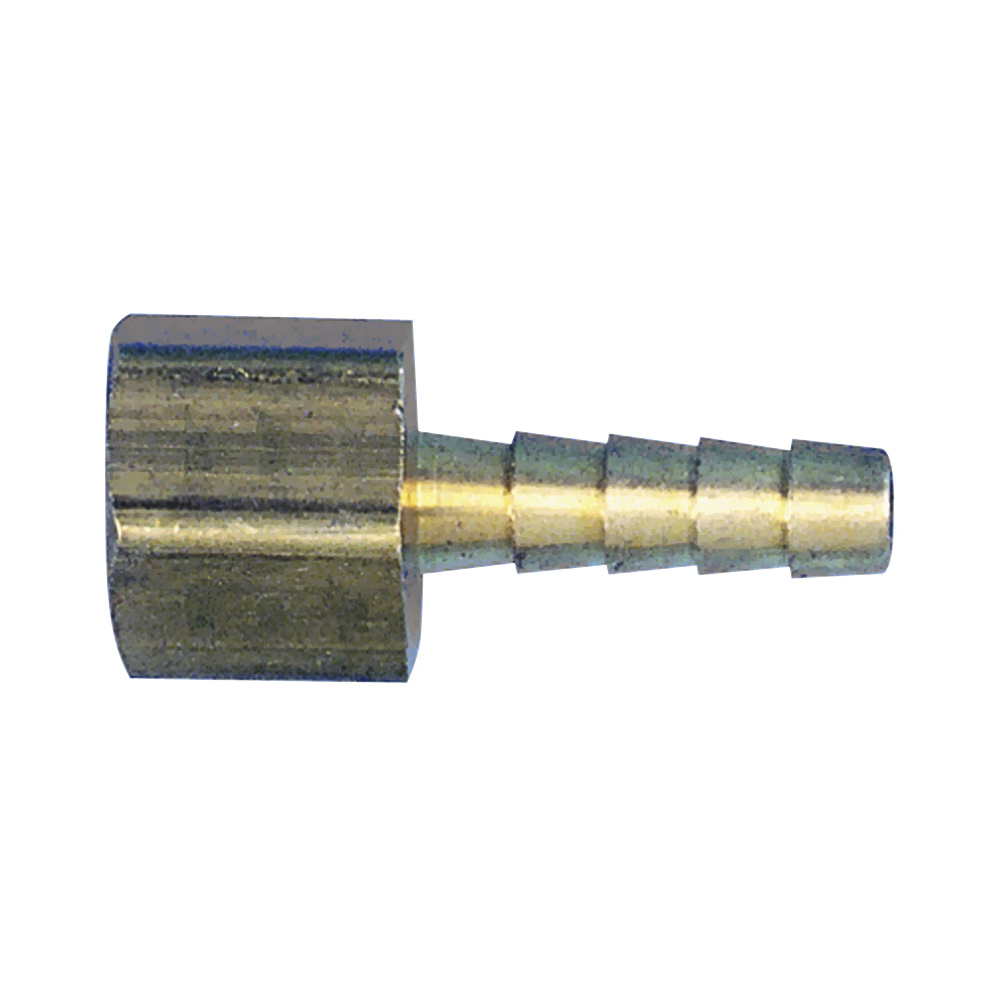 21-222 Air Hose Fitting, 1/4 in, FNPT x Barb, Brass