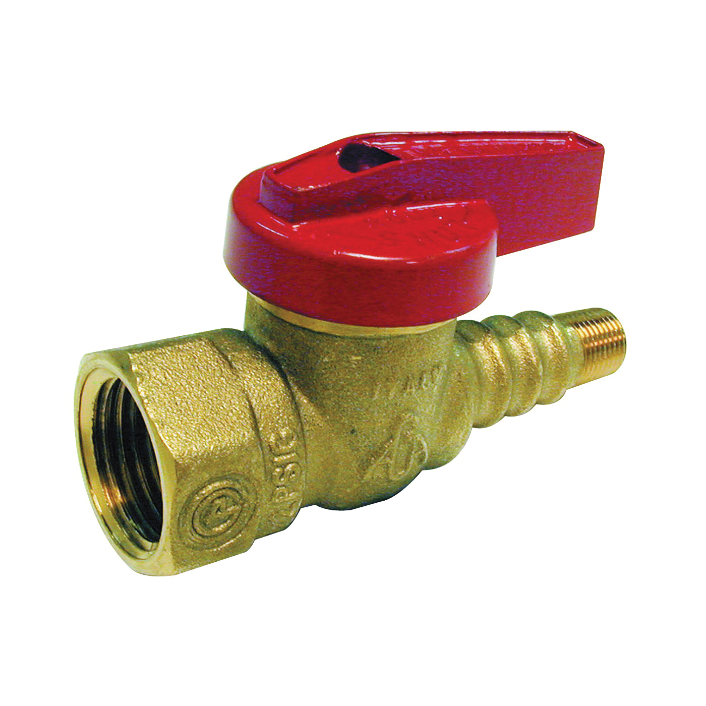 115-503 Gas Ball Valve, 1/2 in Connection, FPT x TX Pattern, 200 psi Pressure, Manual Actuator, Brass Body, Chrome