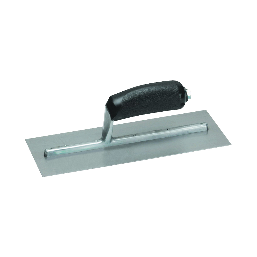 FT114P Finishing Trowel, 11 in L Blade, 4-1/2 in W Blade, Steel Blade, Curved Handle, Plastic Handle