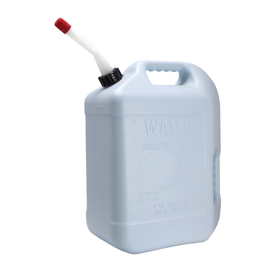 50863 Water Can, 6.5 gal Can, Self-Venting Spout, Polyethylene