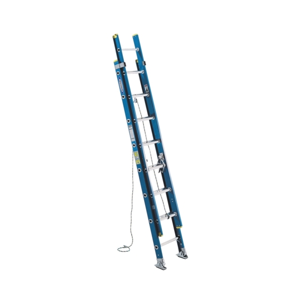 WERNER D6024-2  24 ft. Extension Ladder, 23 ft. Reach, 250 lb, Fiberglass