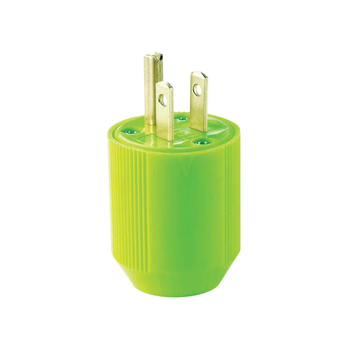 BP3867-4GN Electrical Plug, 2 -Pole, 15 A, 125 V, NEMA: NEMA 5-15, Fluorescent Green