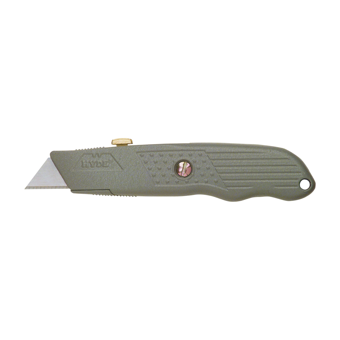42070 Utility Knife, Zinc Blade, Textured Handle, Gray Handle