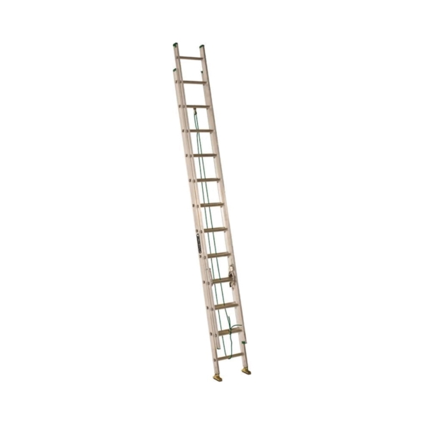 AE4216PG Extension Ladder, 193 in H Reach, 225 lb, 16-Step, 1-1/2 in D Step, Aluminum