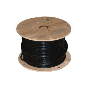 Southwire 1/0BK-STRX500 Building Wire, THHN, 1/0 AWG Wire, 1 -Conductor, 500 ft L, Stranded Copper Conductor, Black Nylon Sheath