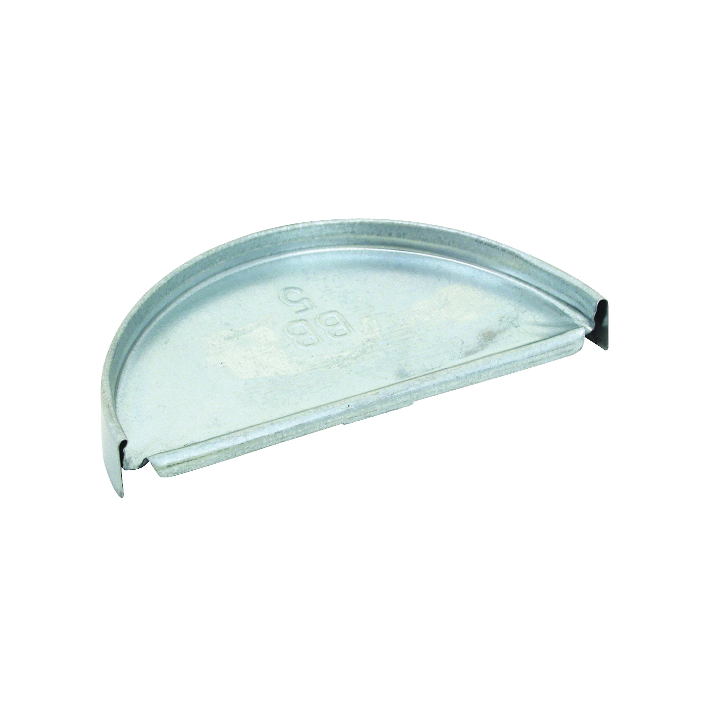 2616 Gutter End Cap, 5 in L, Galvanized Steel, For: 5 in Half-Round System