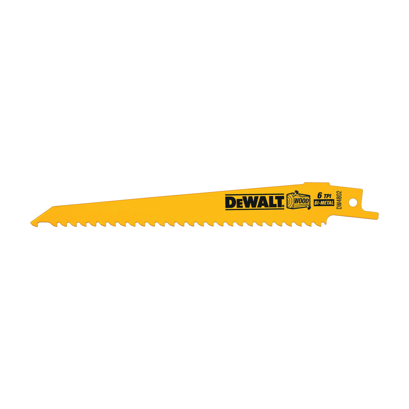 DeWALT DW4802 Reciprocating Saw Blade, 3/4 in W, 6 in L, 6 TPI