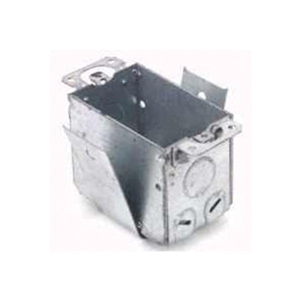 Raco 545 Switch Box, 1-Gang, 1-Outlet, 2-Knockout, 1/2 in Knockout, Steel, Gray, Galvanized, Screw - 2