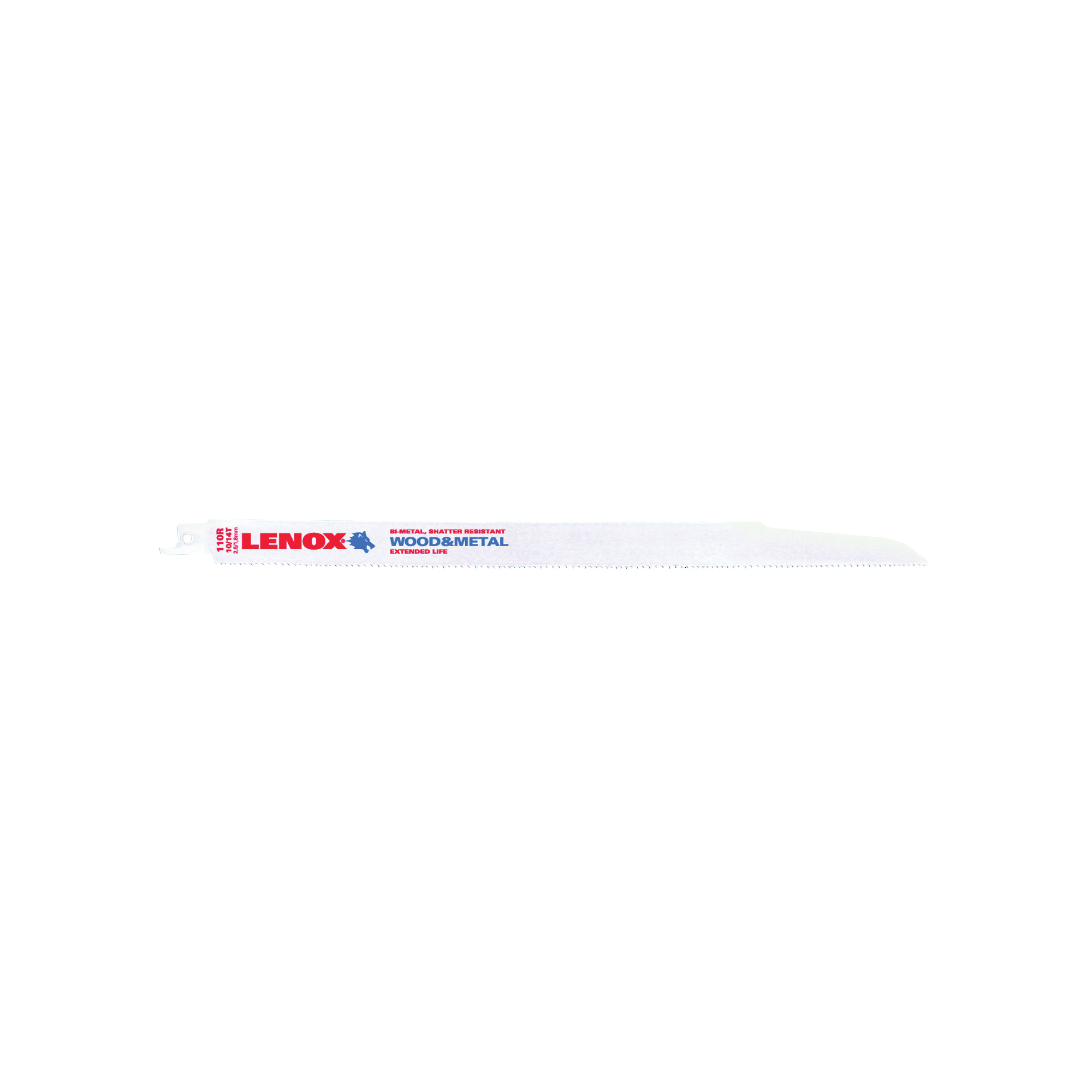 Lenox 20584S110R Reciprocating Saw Blade, 3/4 in W, 12 in L, 10/14 TPI - 1