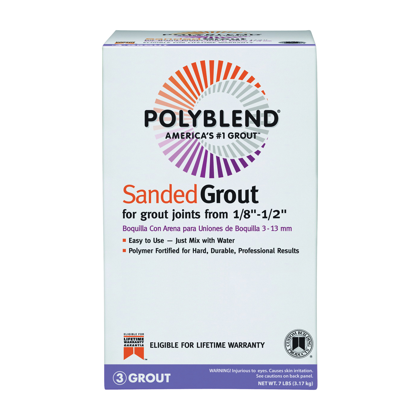 Custom PBG3807-4 Tile Grout, Haystack, 7 lb Box