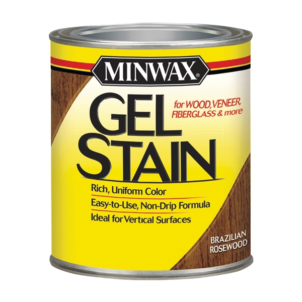 Minwax 66080000 Gel Stain, Solvent Base, Brazilian Rosewood, Liquid, 1 qt