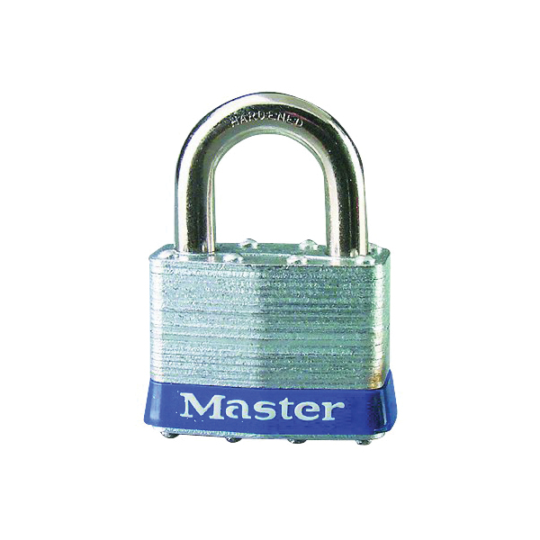5UP Padlock, 3/8 in Dia Shackle, 1 in H Shackle, Hardened Boron Alloy Steel Shackle, Steel Body, Laminated