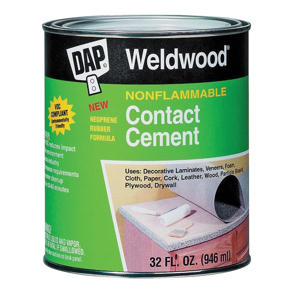 DAP 25332 Contact Cement, Liquid, Slight, White, 1 qt, Can - 2