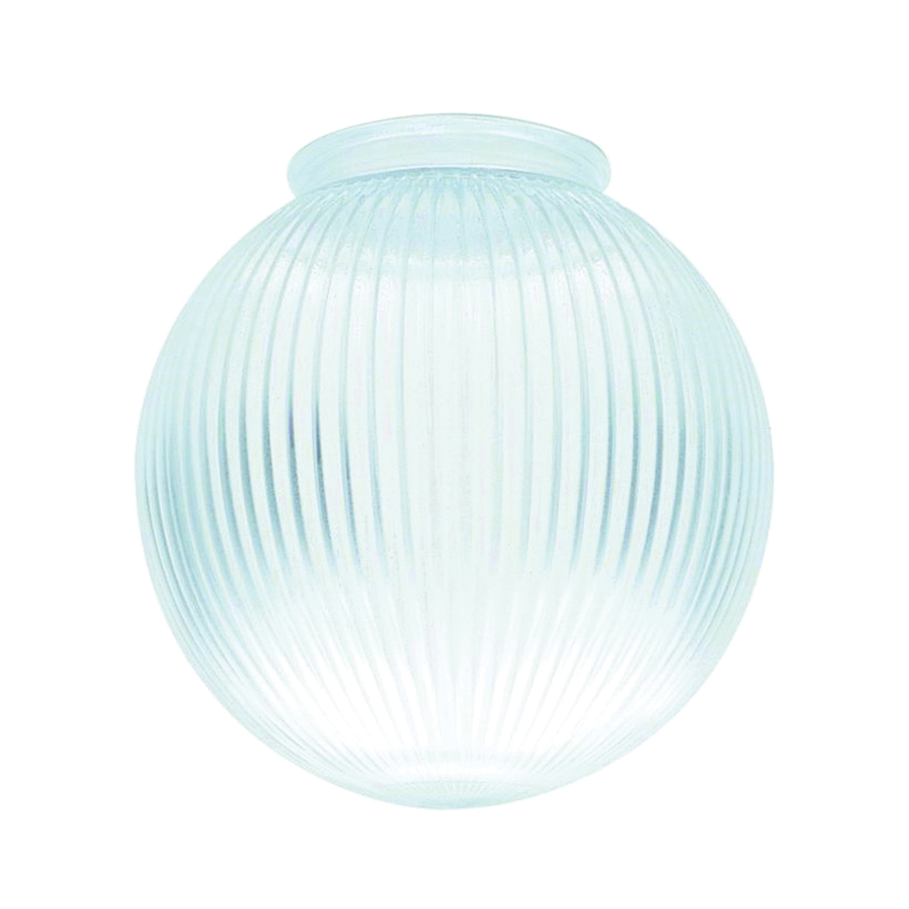 8525400 Light Shade, 6-3/8 in Dia, Globe, Glass, Clear