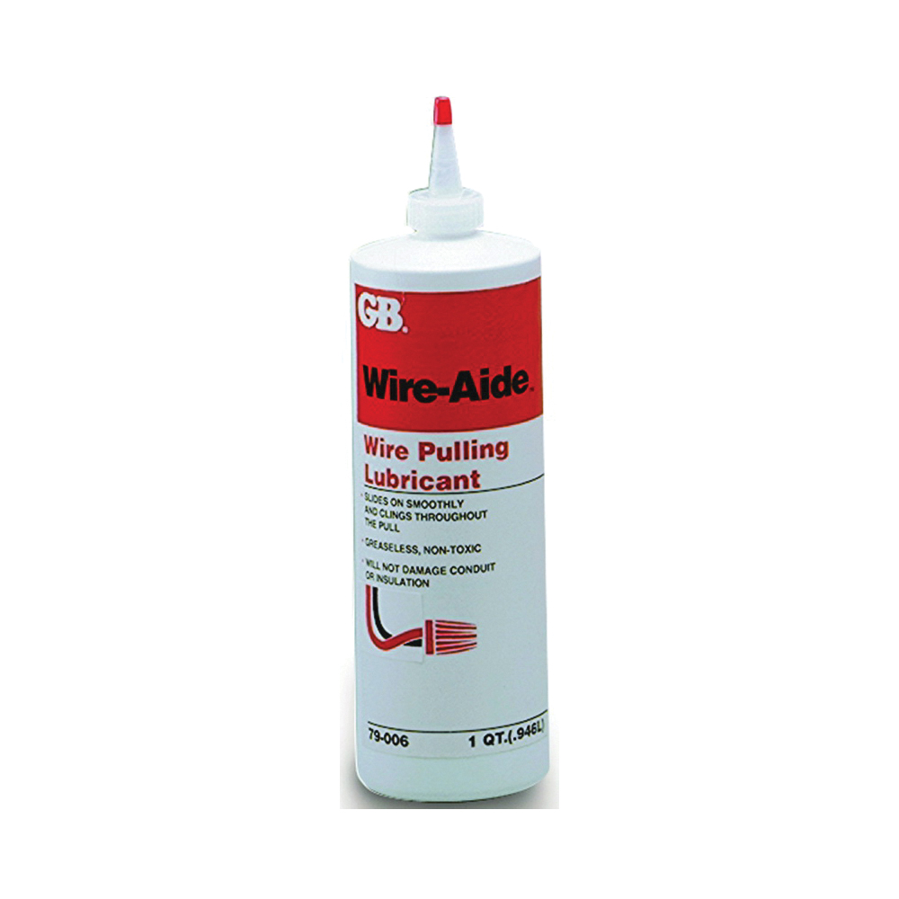 GB Wire Aide Series 79-006N Wire Pulling Lubricant, 1 qt Bottle, Gel - 1