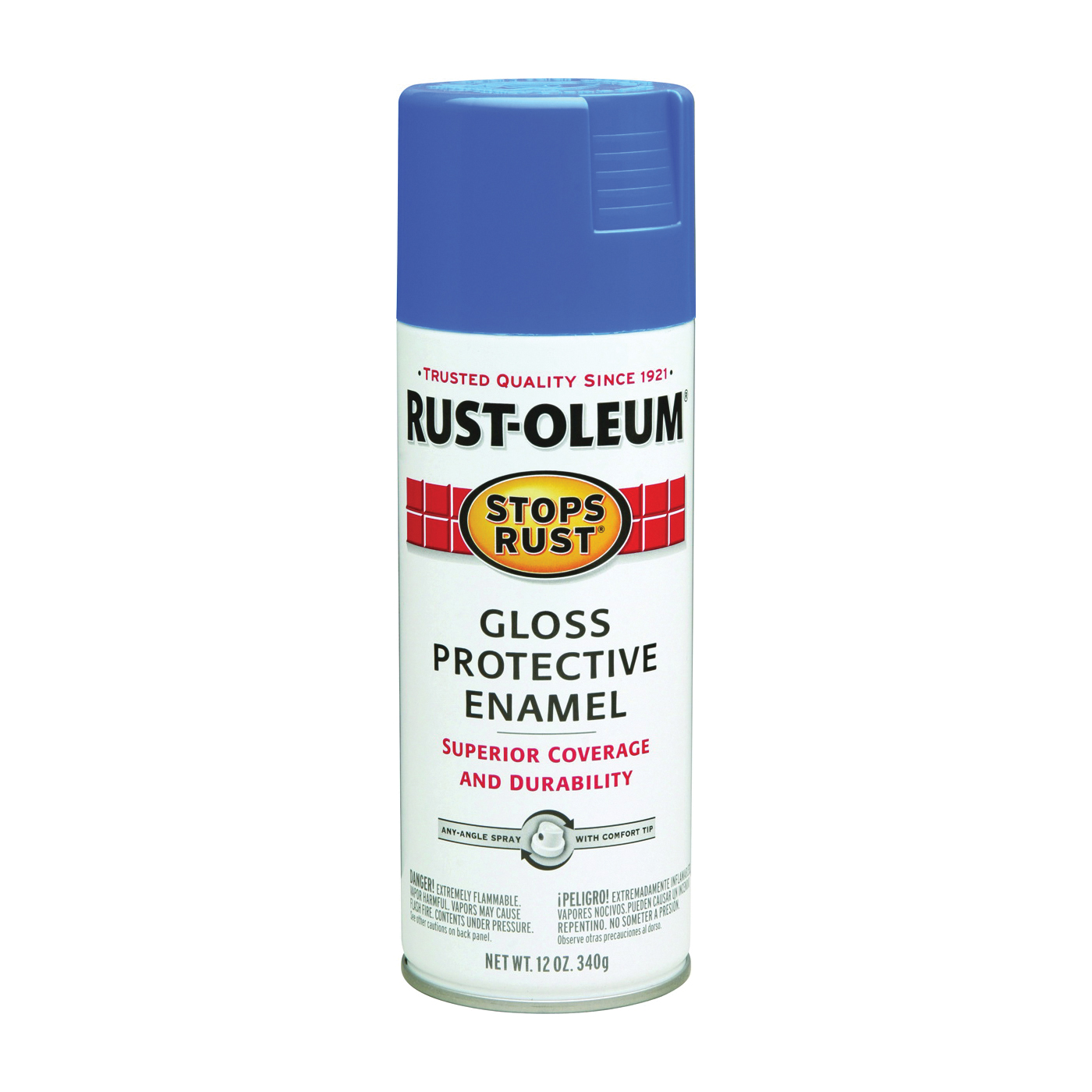 STOPS RUST 7724830 Protective Enamel Spray Paint, Gloss, Sail Blue, 12 oz, Aerosol Can