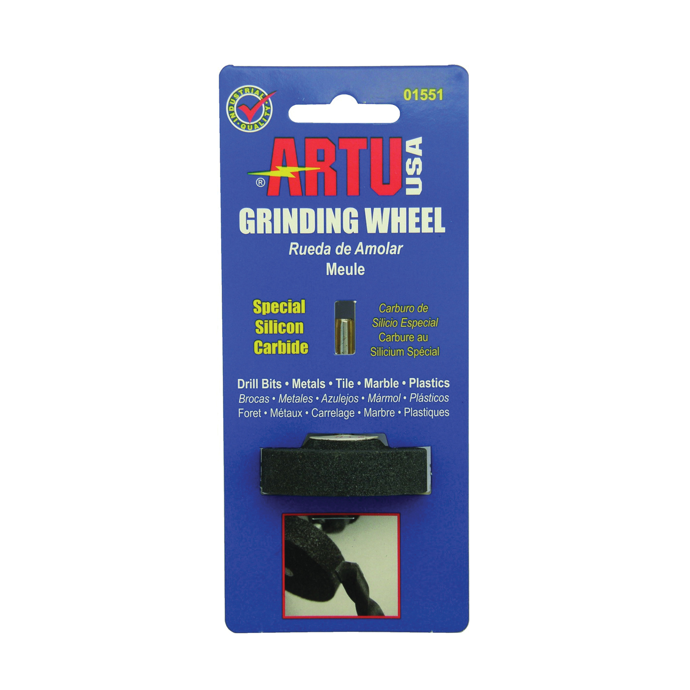 ARTU 01551 Grinding Wheel, 1/4 in Arbor, Silicone Carbide Abrasive - 1
