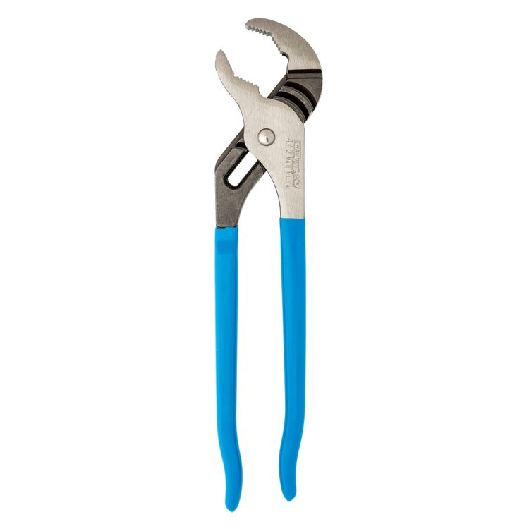 CHANNELLOCK 442 Tongue and Groove Plier, 12 in OAL, 2-1/4 in Jaw Opening, Blue Handle, Cushion-Grip Handle - 1