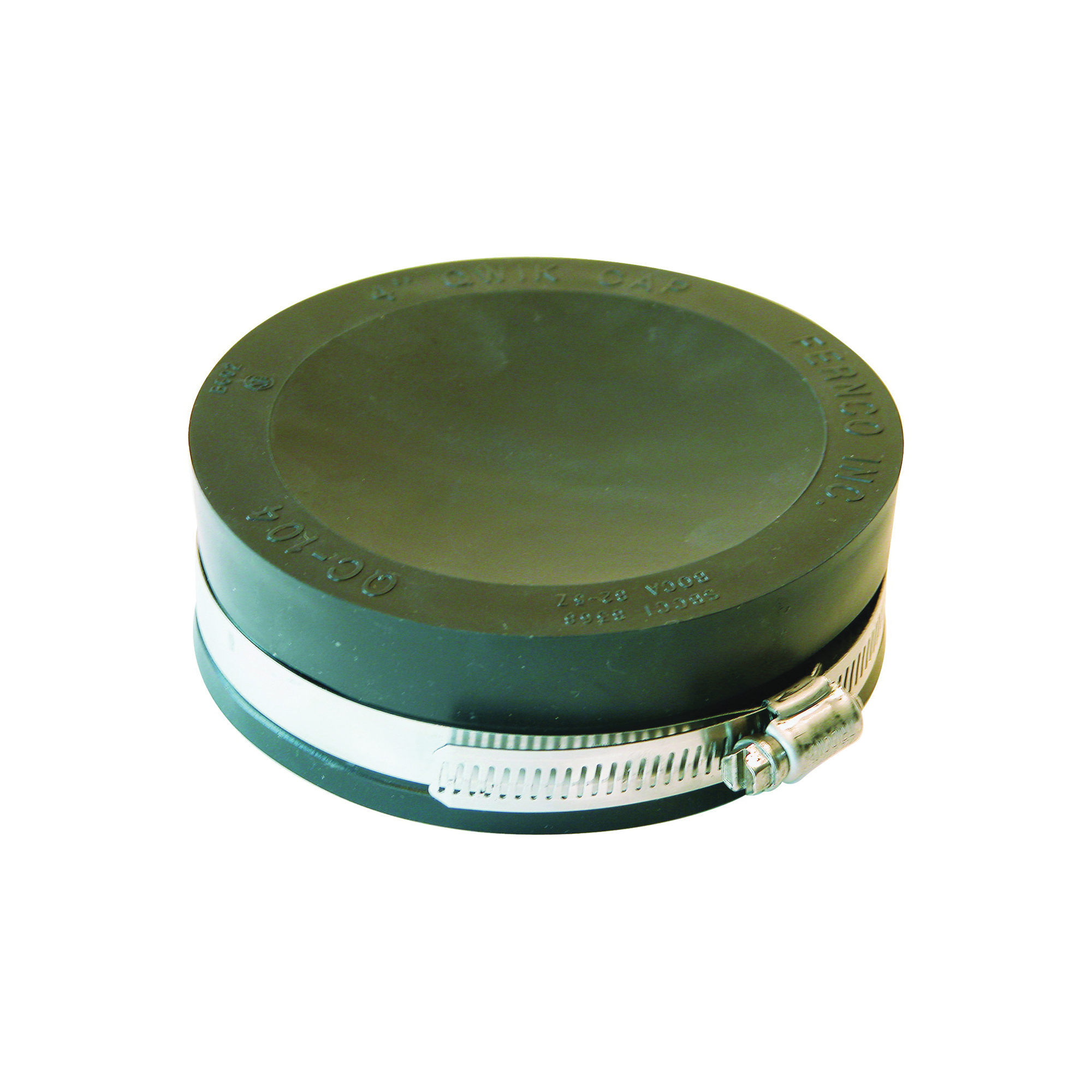 FERNCO QC-104 Pipe Cap, 4 in Connection, PVC - 1