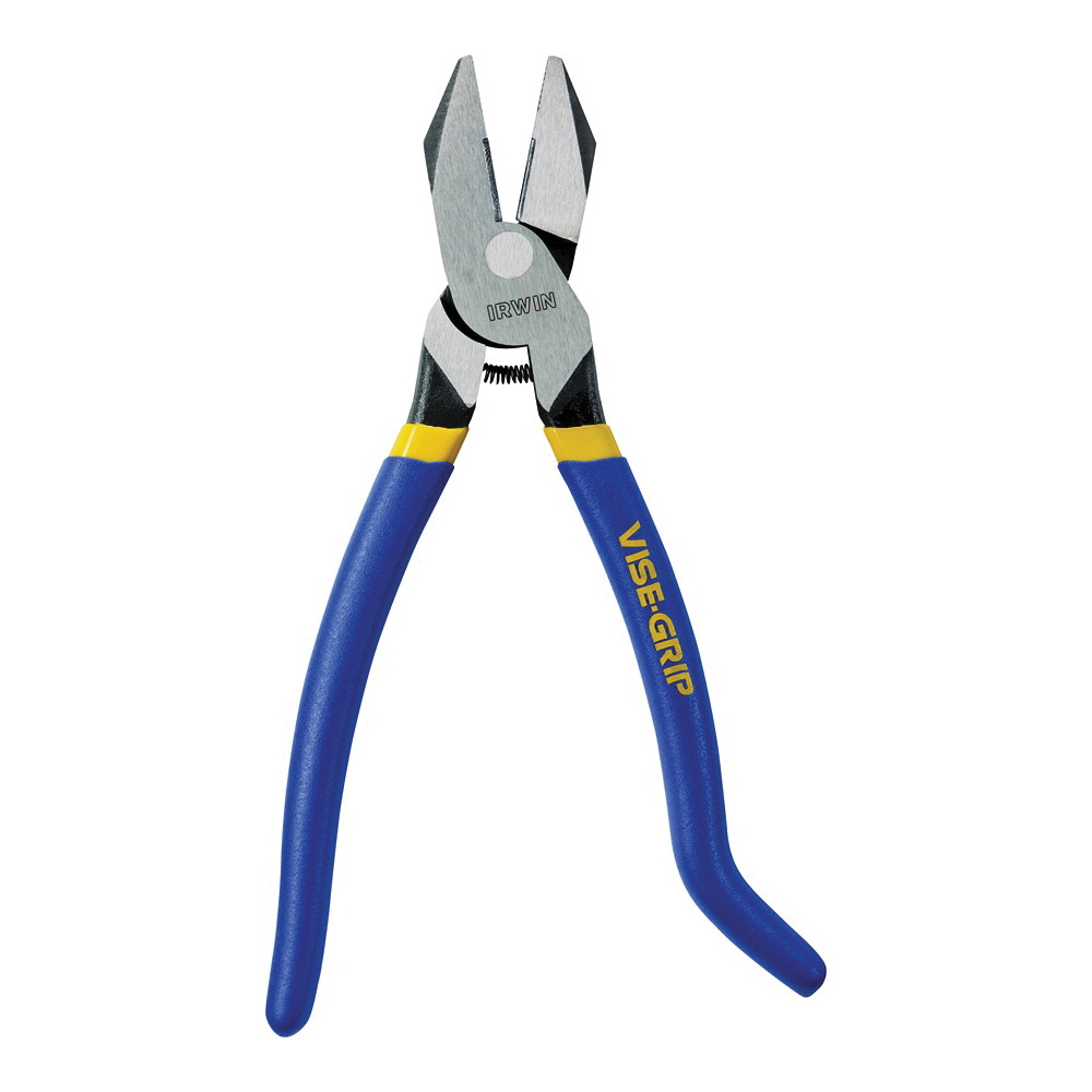 2078909 Iron Workers Plier, 9 in OAL, Blue/Yellow Handle, Cushion Grip Handle, 7/25 in W Jaw, 1-1/2 in L Jaw