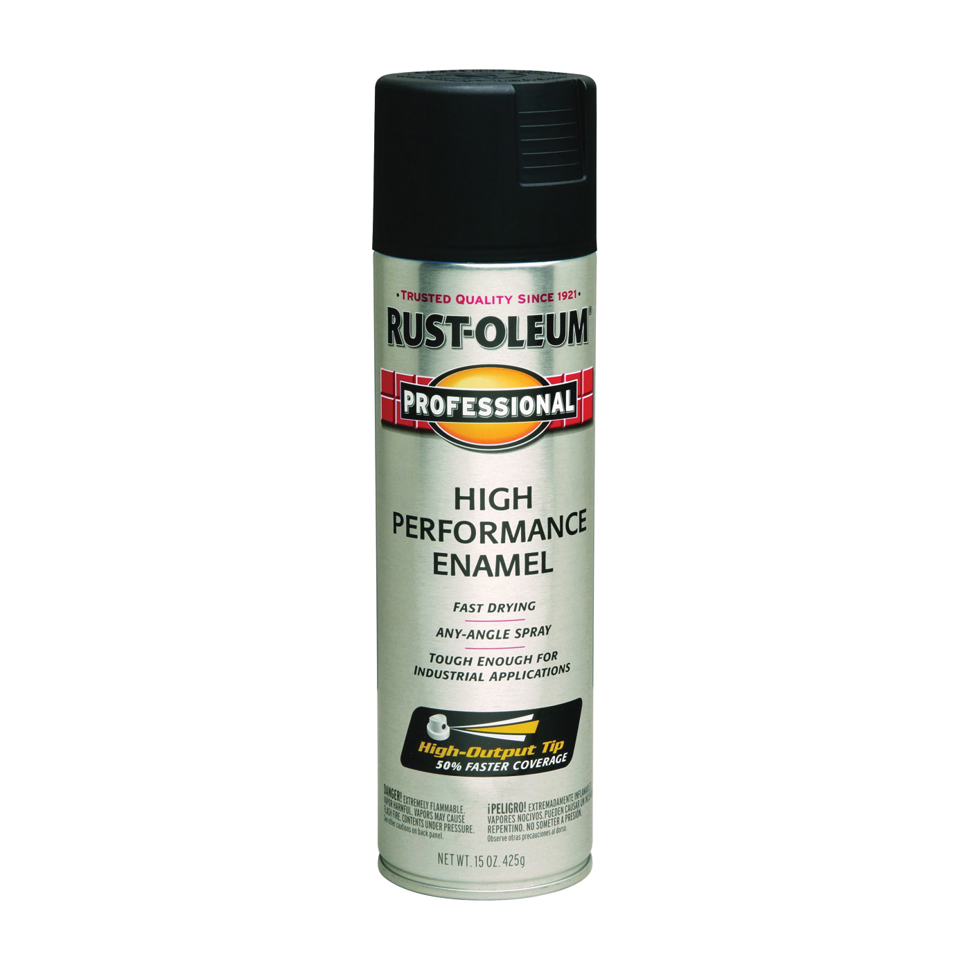 7578838 High Performance Enamel Spray Paint, Flat, Black, 15 oz, Aerosol Can