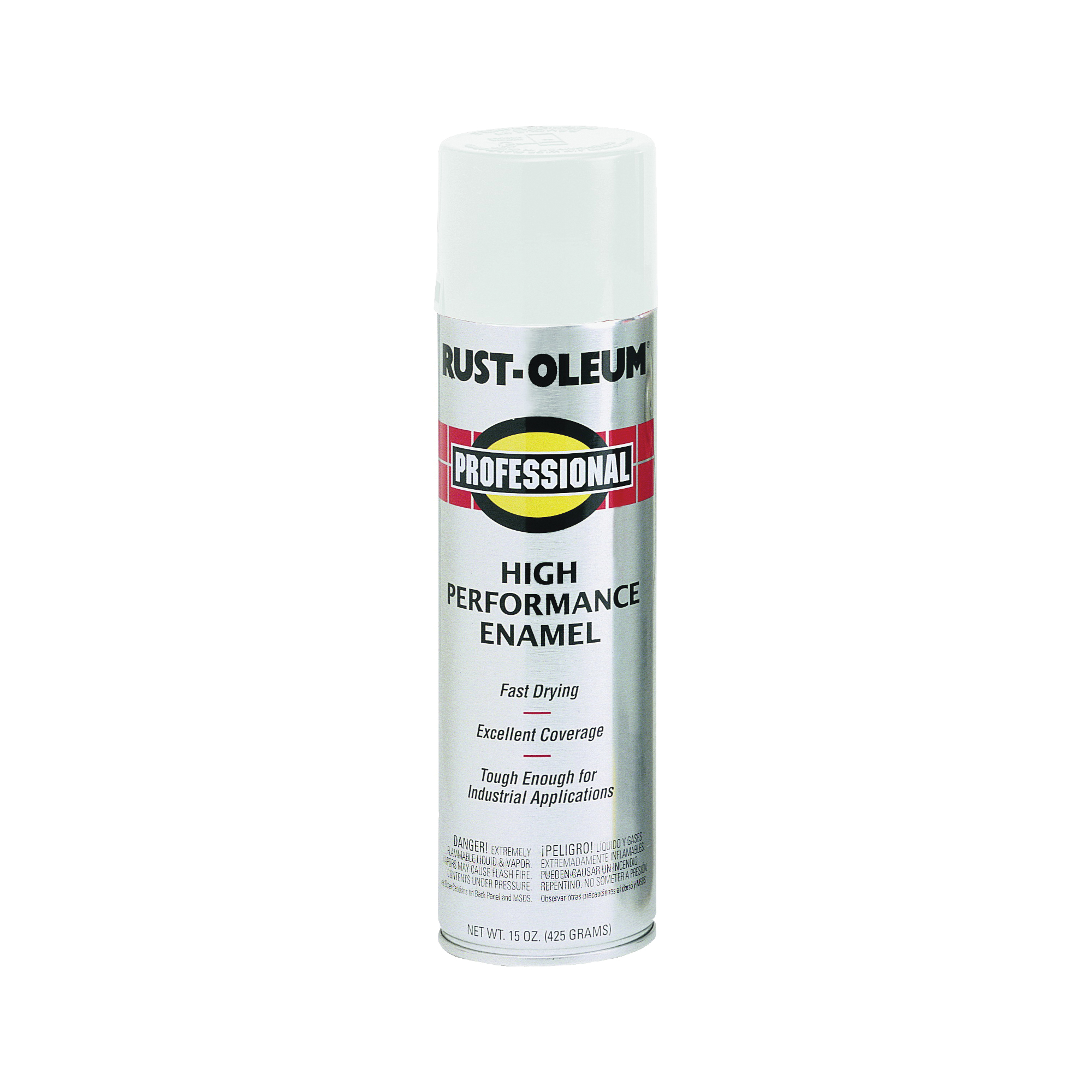 7592838 High Performance Enamel Spray Paint, Gloss, White, 15 oz, Aerosol Can