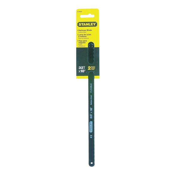 STANLEY 15-902A Hacksaw Blade, 10 in L, 32 TPI, HCS Cutting Edge