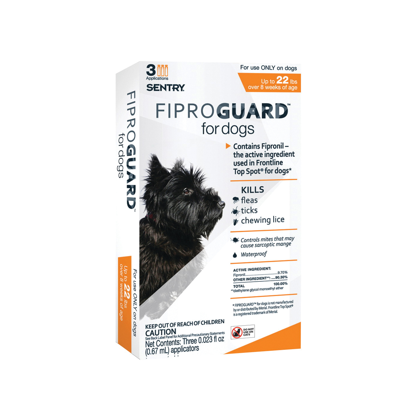 Fiproguard 02950 Flea and Tick Squeeze-On, Liquid, 3 Count