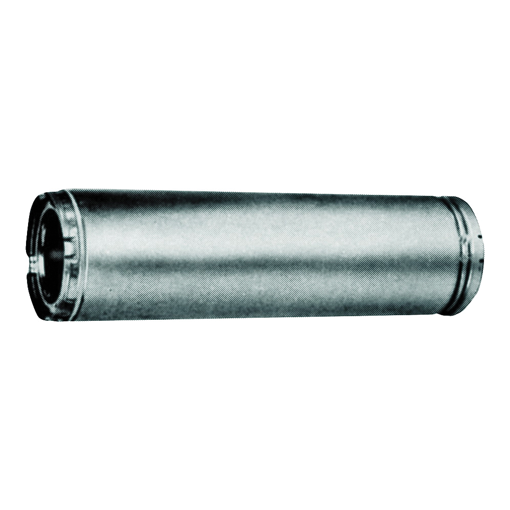 6HS-12 Chimney Pipe, 9 in OD, 12 in L, Galvanized Stainless Steel