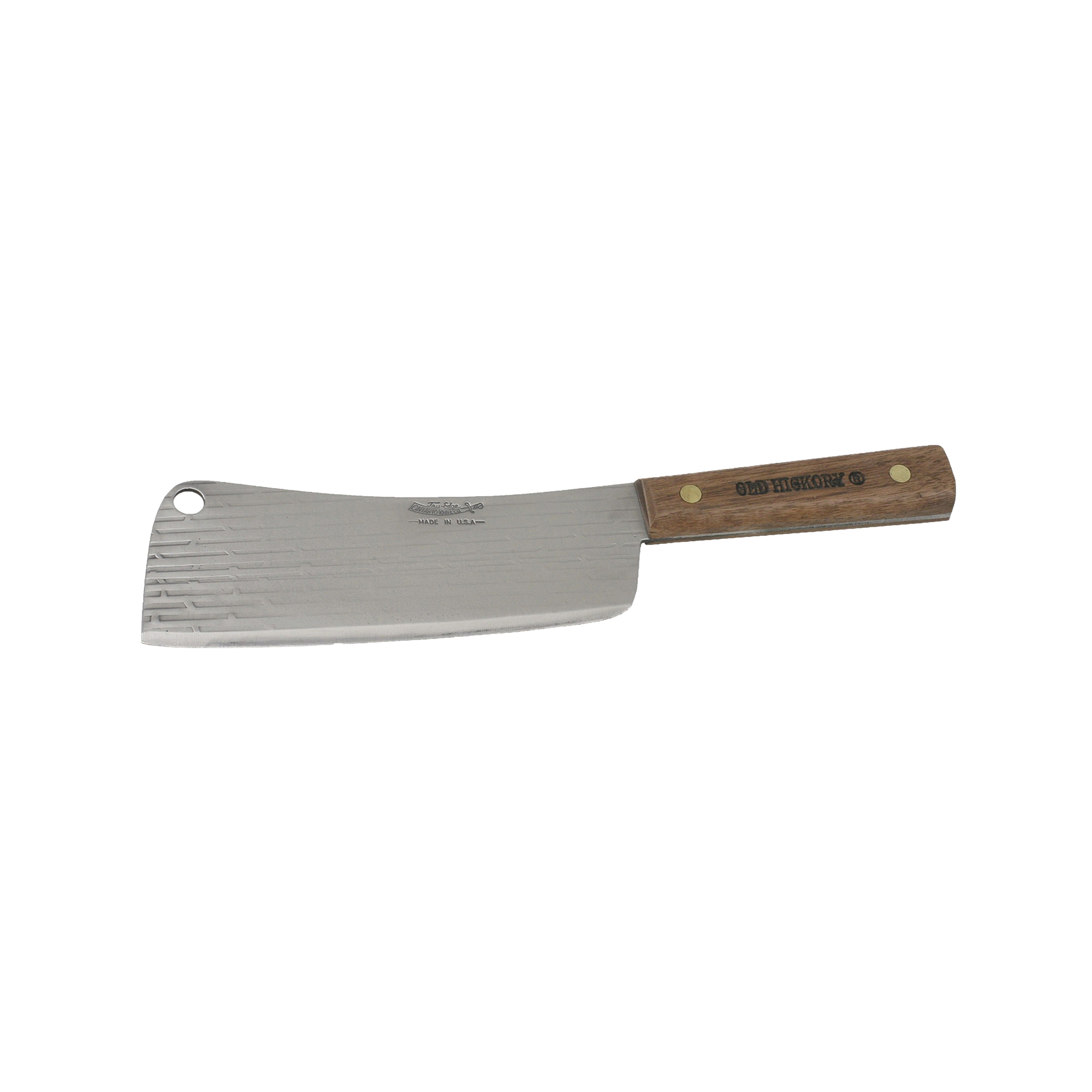 076-7 Cleaver, 7-1/2 in L Blade, Carbon Steel Blade, Hardwood Handle, Brown Handle