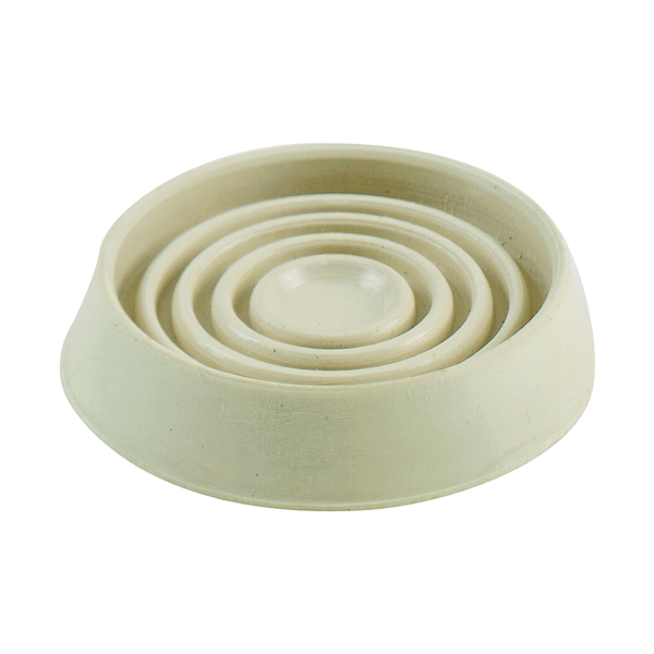 Caster Cup, Shepherd Hardware, Rubber, Off-White, 4/PK - 2