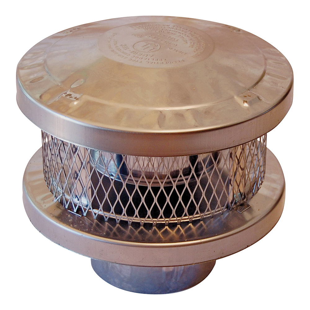 6HS-RCS Vent Cap, 6 in Connection, Stainless Steel, Galvanized