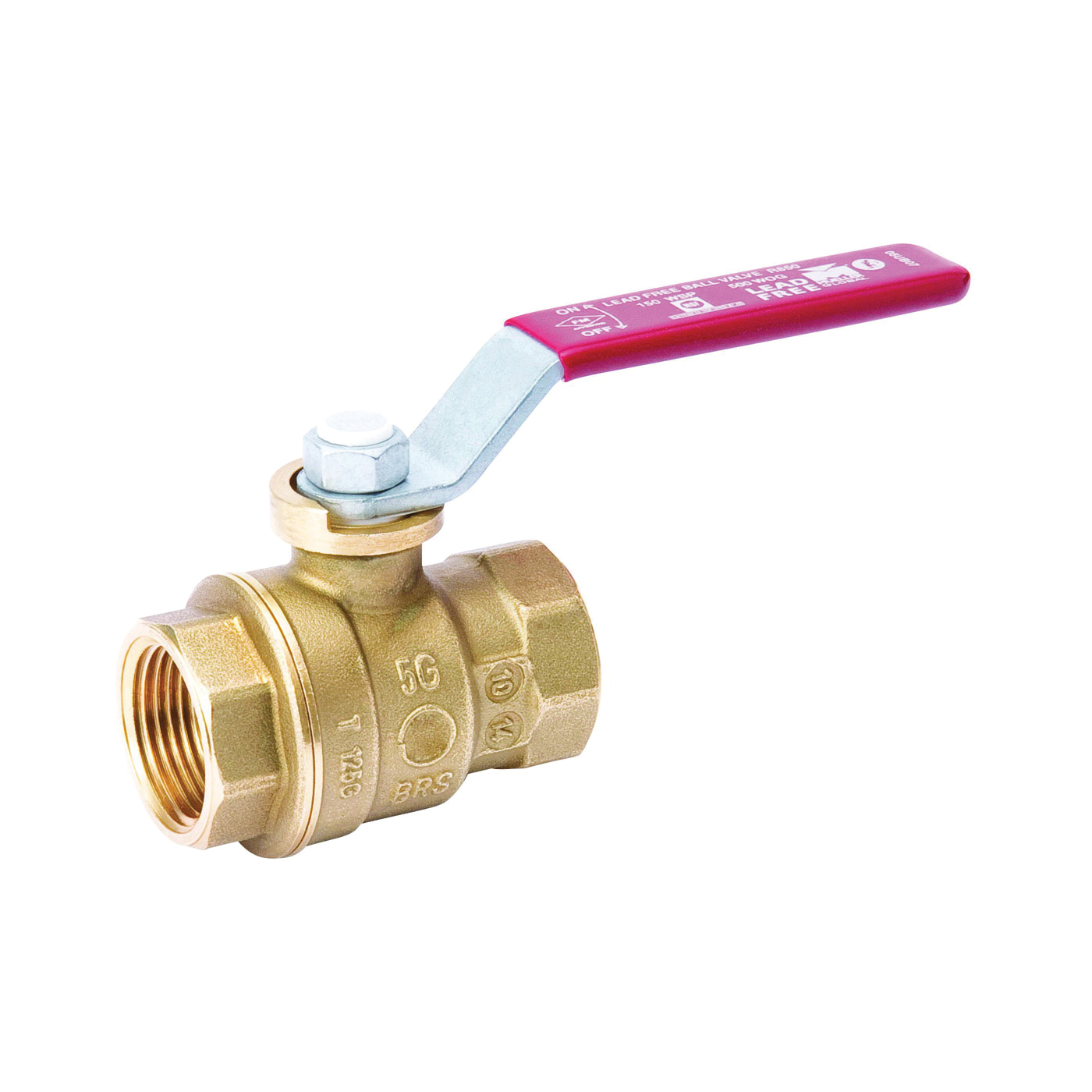 ProLine Series 107-406NL Gas Ball Valve, 1-1/4 in Connection, FPT, 600/150 psi Pressure, Manual Actuator, Brass Body
