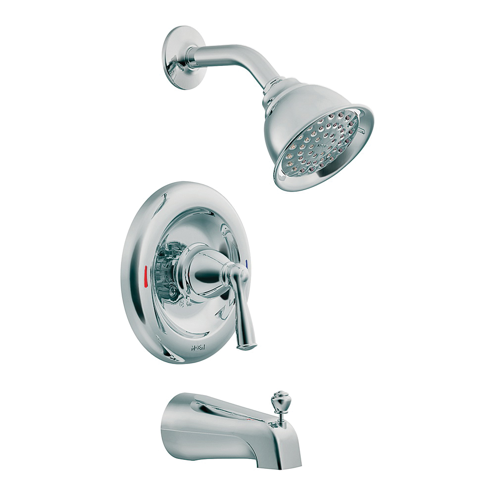 Moen Banbury 82910 Tub/Shower Faucet, Standard Showerhead, 1.75 gpm Showerhead, Diverter Tub Spout, 1-Handle - 1