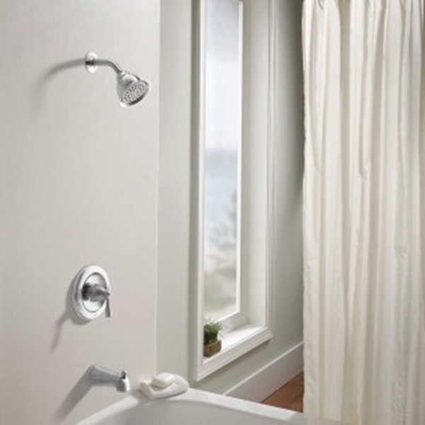 Moen Banbury 82910 Tub/Shower Faucet, Standard Showerhead, 1.75 gpm Showerhead, Diverter Tub Spout, 1-Handle - 2