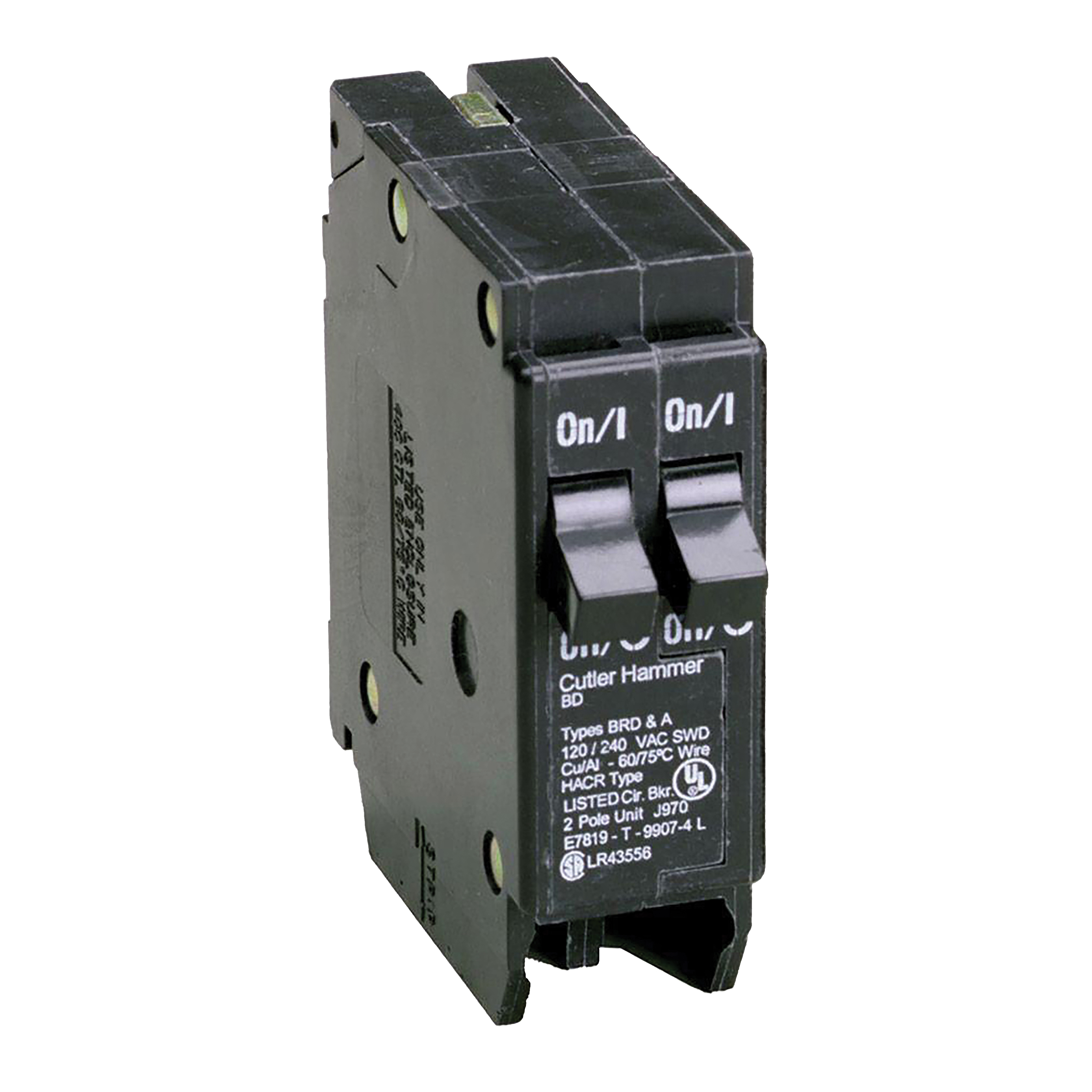 BD2020 Circuit Breaker with Rejection Tab, Duplex, Type BD, 20 A, 1 -Pole, 120 V, Instantaneous Trip