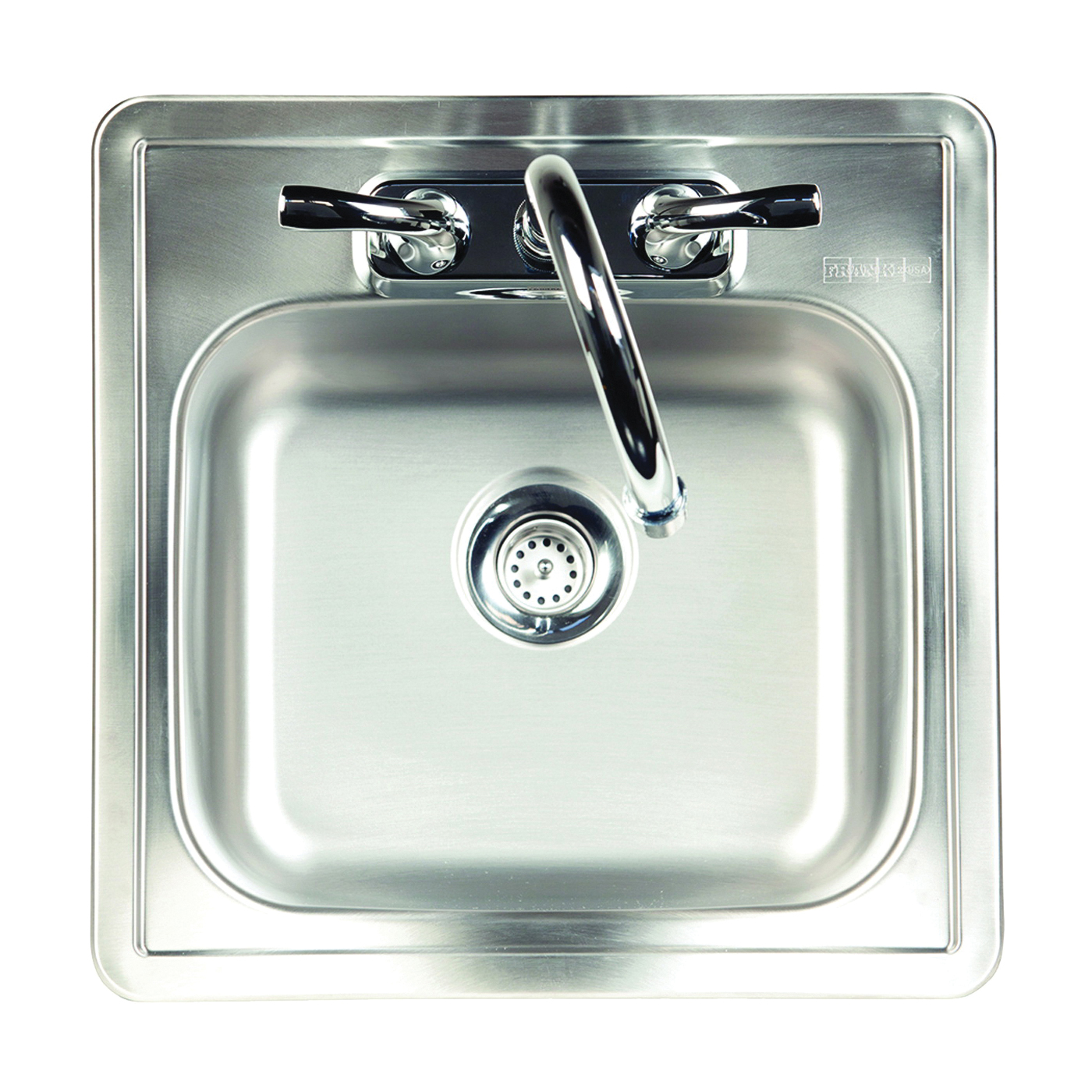 FBFS602NKIT Bar/Utility Sink, 2-Hole, 15 in L x 6 in W x 15 in H Dimensions, Stainless Steel, Satin, 1-Bowl
