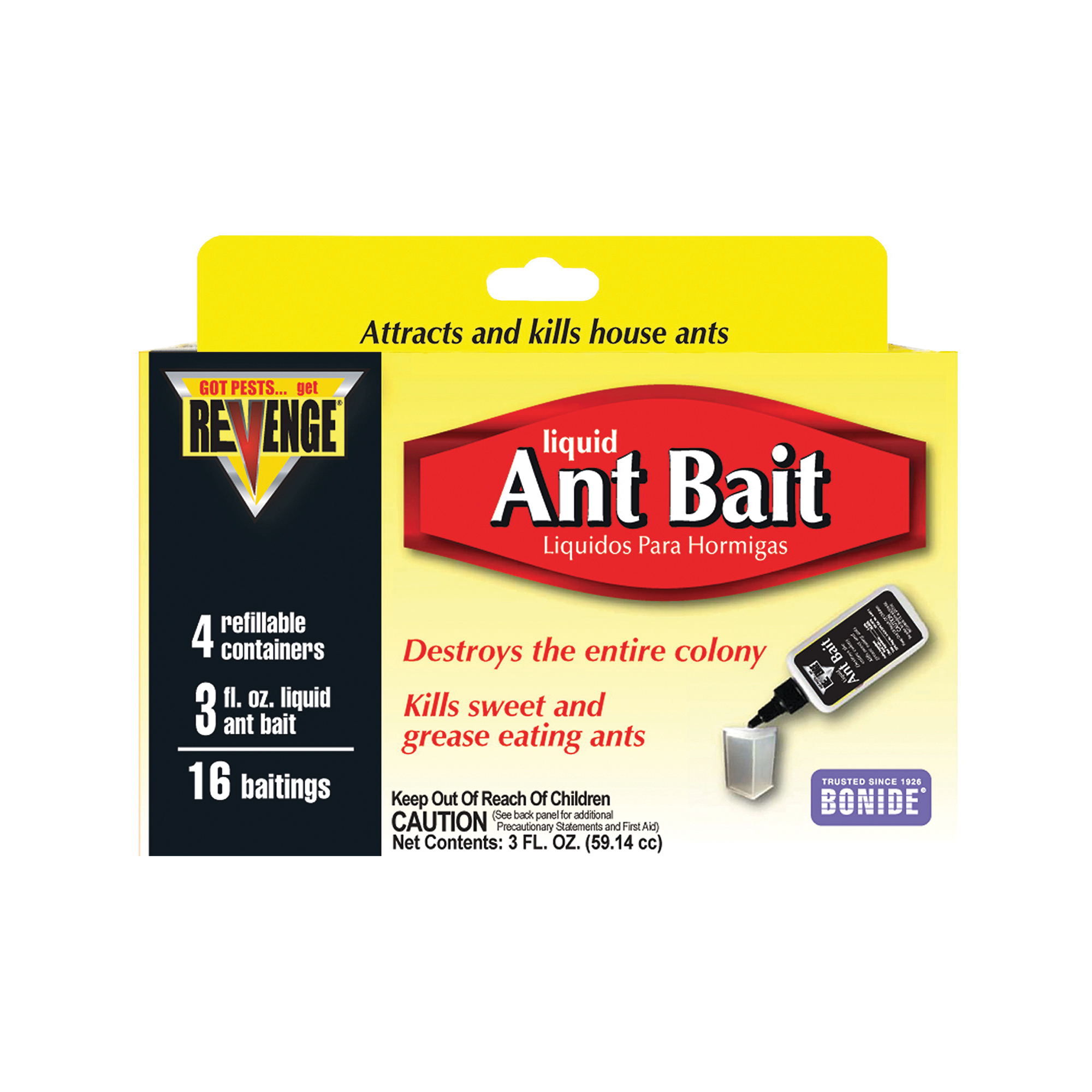 Bonide 45400 Ant Bait, Liquid, 3 fl-oz Bottle