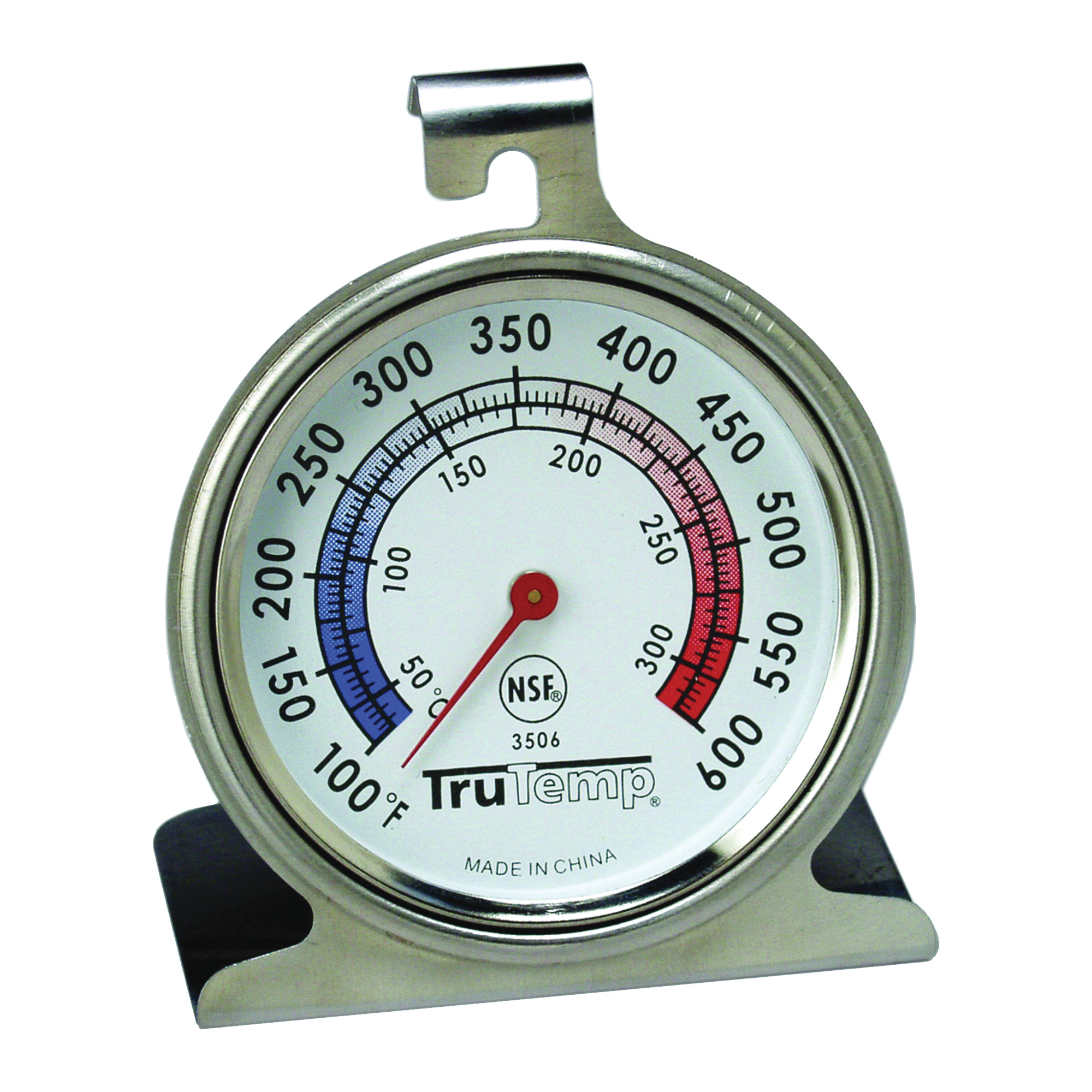 Taylor 3506 Oven Thermometer, 100 to 600 deg F, Analog Di