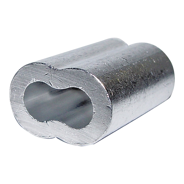7670724 Cable Ferrule, 1/8 in Dia Cable, Aluminum