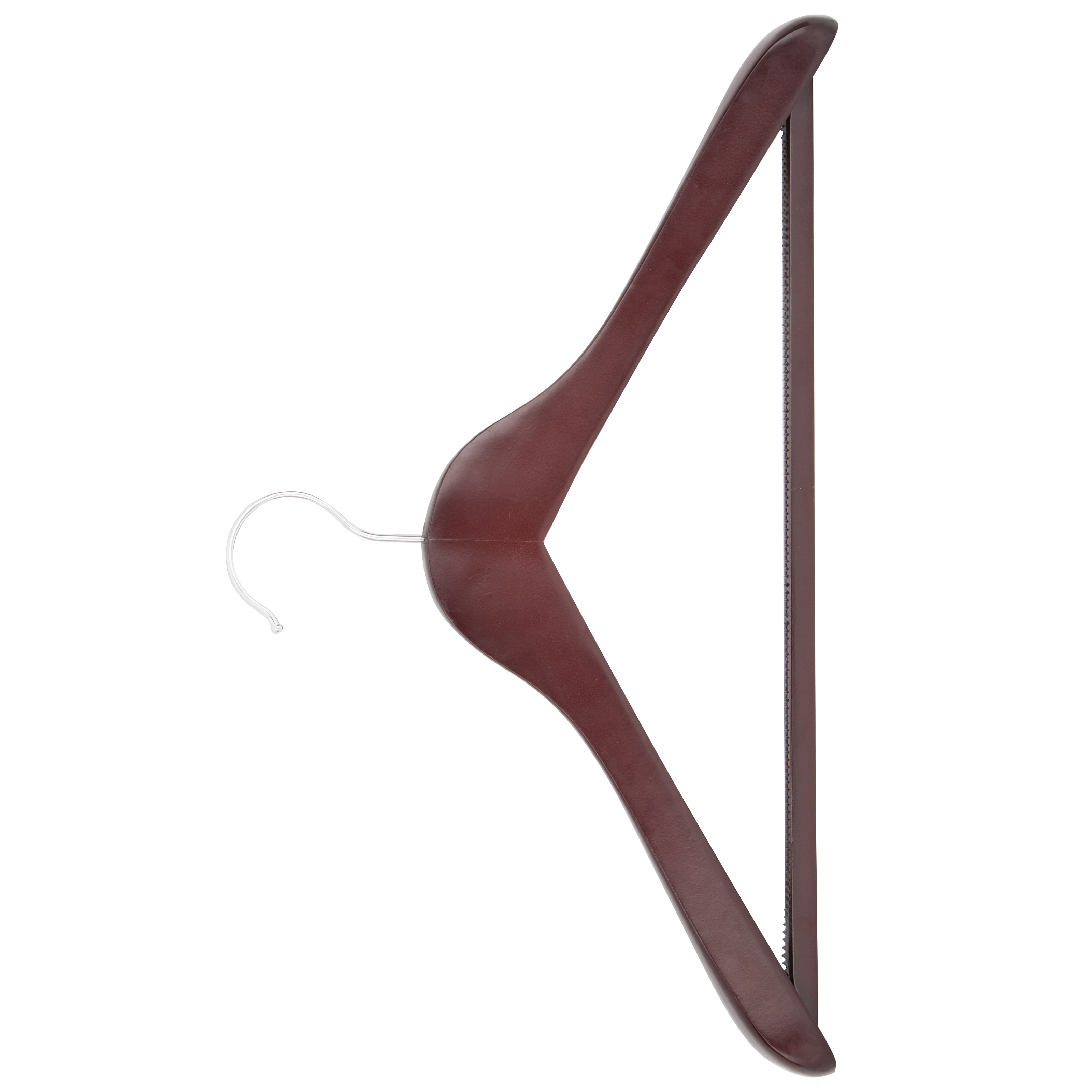 HEA00046G Suit Hanger, 6.6 lb Capacity, Steel/Wood, Mahogany