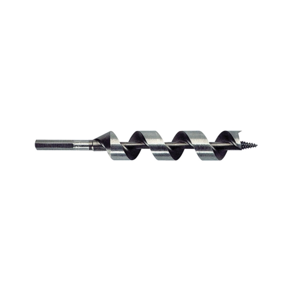 49916 Power Drill Auger Bit, 1 in Dia, 7-1/2 in OAL, Solid Center Flute, 1-Flute, 5/16 in Dia Shank, Hex Shank
