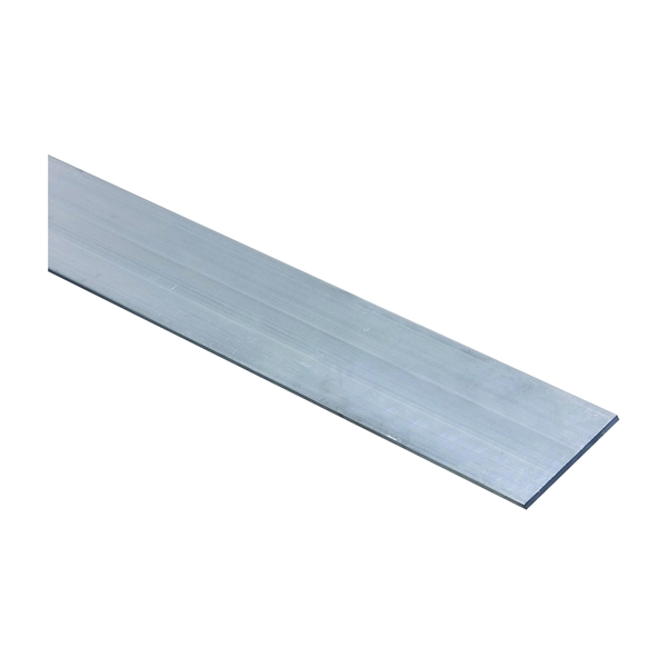 4200BC Series N247-148 Flat Bar, 2 in W, 72 in L, 1/8 in Thick, Aluminum, Mill
