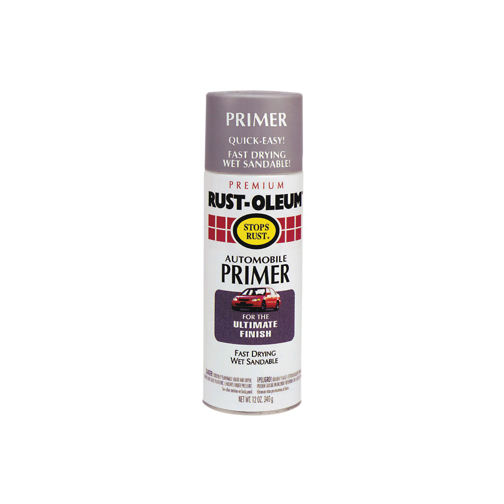 STOPS RUST 2081830 Automotive Primer Spray Paint, Light Gray, 12 oz, Aerosol Can