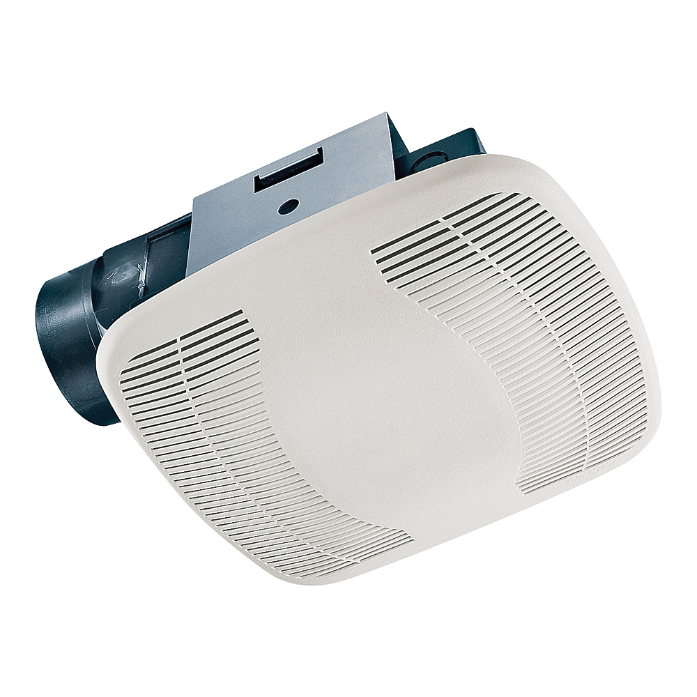 BFQ75 Exhaust Fan, 8-11/16 in L, 9-1/8 in W, 0.3 A, 120 V, 1-Speed, 70 cfm Air, ABS, White