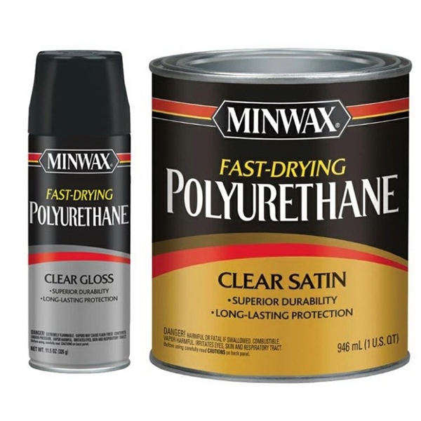 33050 Fast Dry Polyurethane, Gloss, Liquid, Clear, 326 g, Aerosol Can